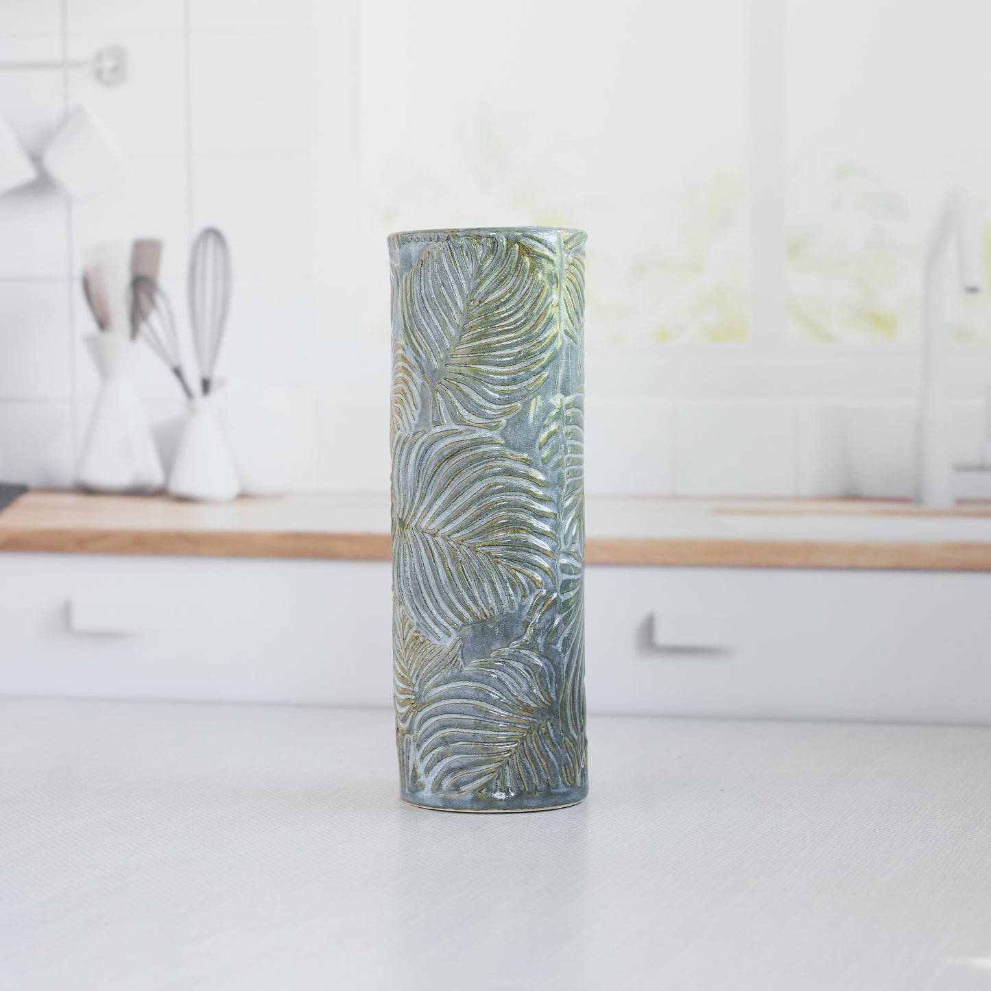 Bud Vase - Blue Frond